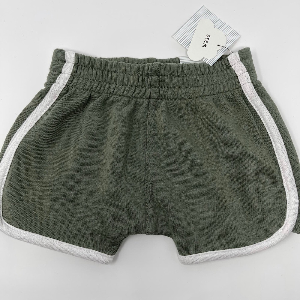 Stem Army Green Pull-on Baby Play Retro Style New Comfort Shorts 6 months